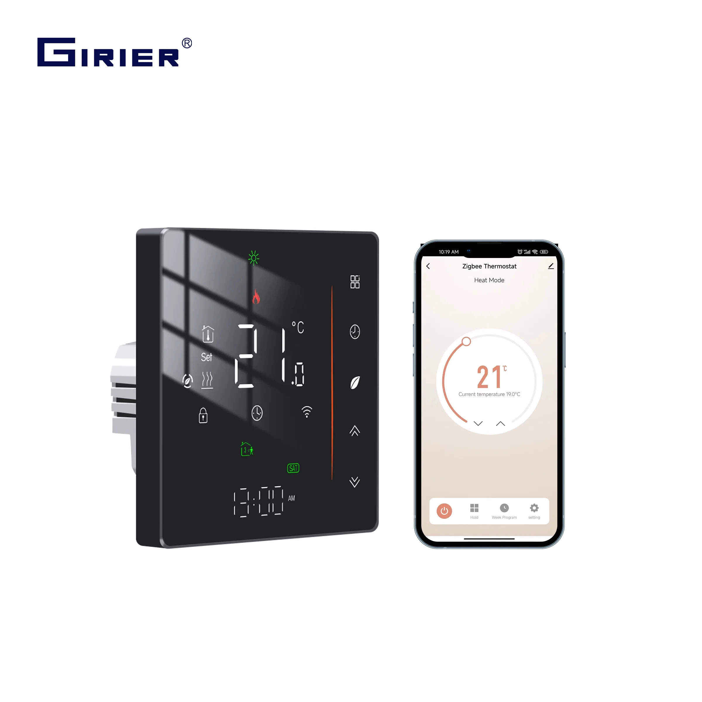 GIRIER Smart Home Temperature Controller for Underfloor Heating App Voice Control Tuya ZigBee Thermostat
GIRIER Smart Home Temperature Controller for Underfloor Heating App Voice Control Tuya ZigBee Thermostat