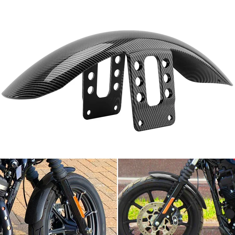 19" 21" Motorcycle Glossy Carbon Fiber Patterned Front Fender For Harley Sportster Iron 1200 XL 883 XL1200 48 72 1988-up
19" 21" Motorcycle Glossy Carbon Fiber Patterned Front Fender For Harley Sportster Iron 1200 XL 883 XL1200 48 72 1988-up
