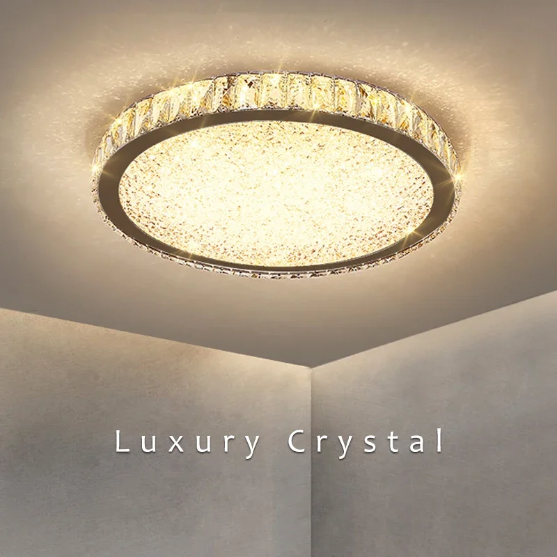 Modern Luxury Rotundity Stainless Steel LED Ceiling Lights Crystal Lampshade Restaurant Kitchen Living Room Bedroom Hanging Lamp
Modern Luxury Rotundity Stainless Steel LED Ceiling Lights Crystal Lampshade Restaurant Kitchen Living Room Bedroom Hanging Lamp