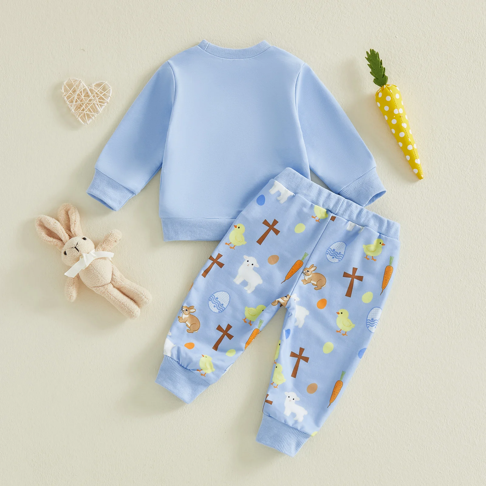 Toddler Boy Easter Outfit Cross Lamb Long Sleeve Sweatshirt and Jogger Pants 2 Piece Spring Set
Toddler Boy Easter Outfit Cross Lamb Long Sleeve Sweatshirt and Jogger Pants 2 Piece Spring Set