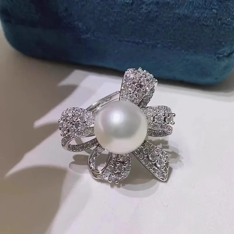MeiBaPJ 11mm Natural Nearround Pearl Fashion Bow Ring DIY 925 Silver Holder Setting Fine Wedding Jewelry for Women
MeiBaPJ 11mm Natural Nearround Pearl Fashion Bow Ring DIY 925 Silver Holder Setting Fine Wedding Jewelry for Women