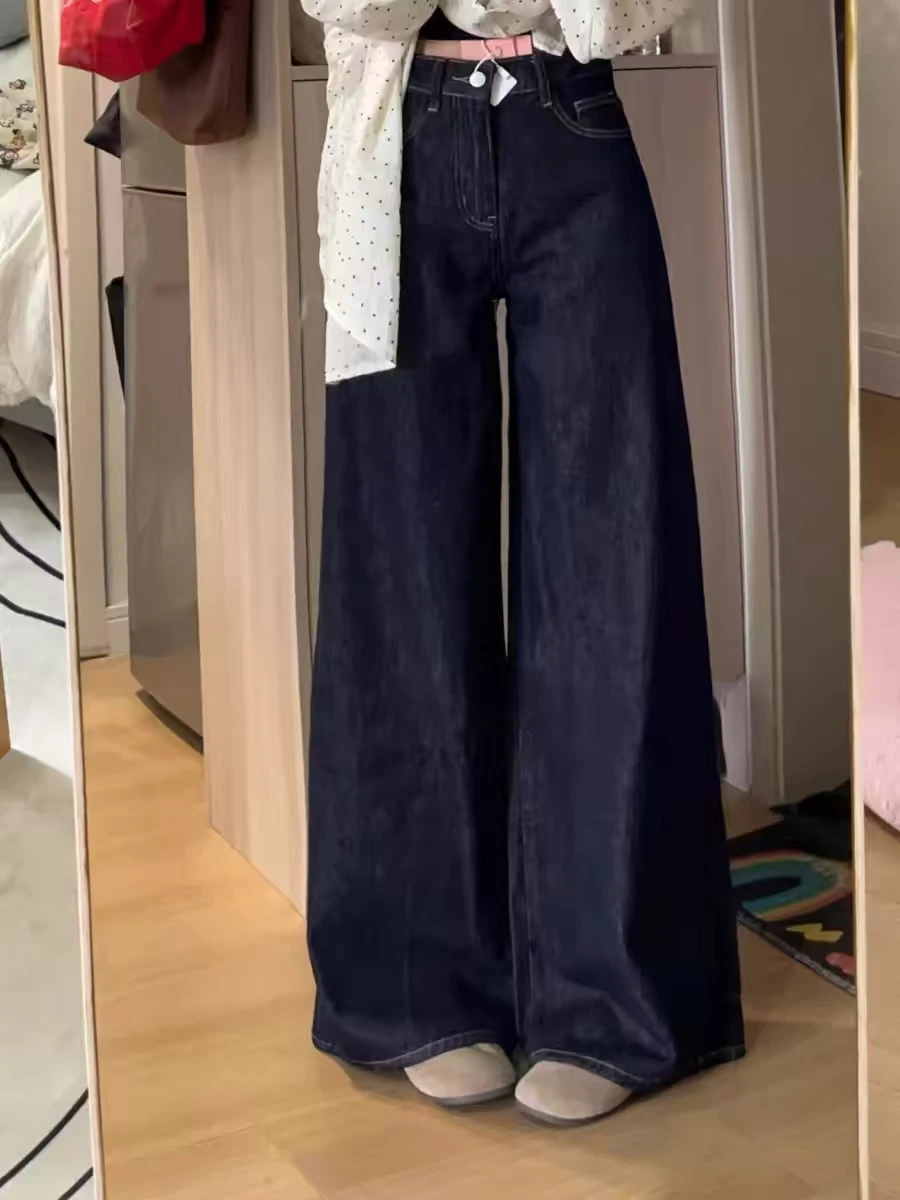 High Waist Wide Leg Jeans Women's Straight Cut Denim Pants Spring Autumn Loose Comfortable plus Size for Pear Shaped Body
High Waist Wide Leg Jeans Women's Straight Cut Denim Pants Spring Autumn Loose Comfortable plus Size for Pear Shaped Body