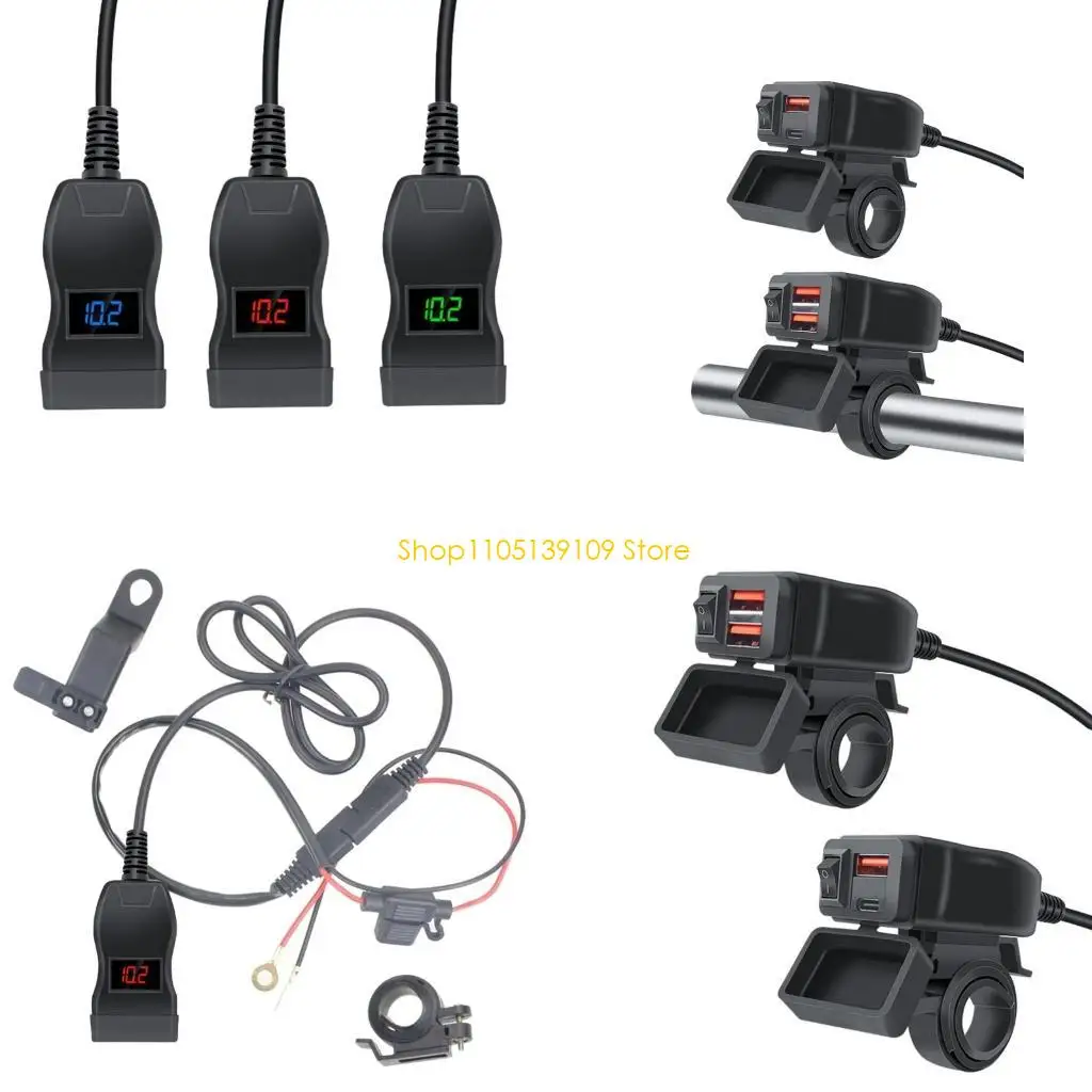 Motorcycle Chargers USB Adapter 12V 24V Phone USB Type C Port Quick Charge3.0 PD
Motorcycle Chargers USB Adapter 12V 24V Phone USB Type C Port Quick Charge3.0 PD