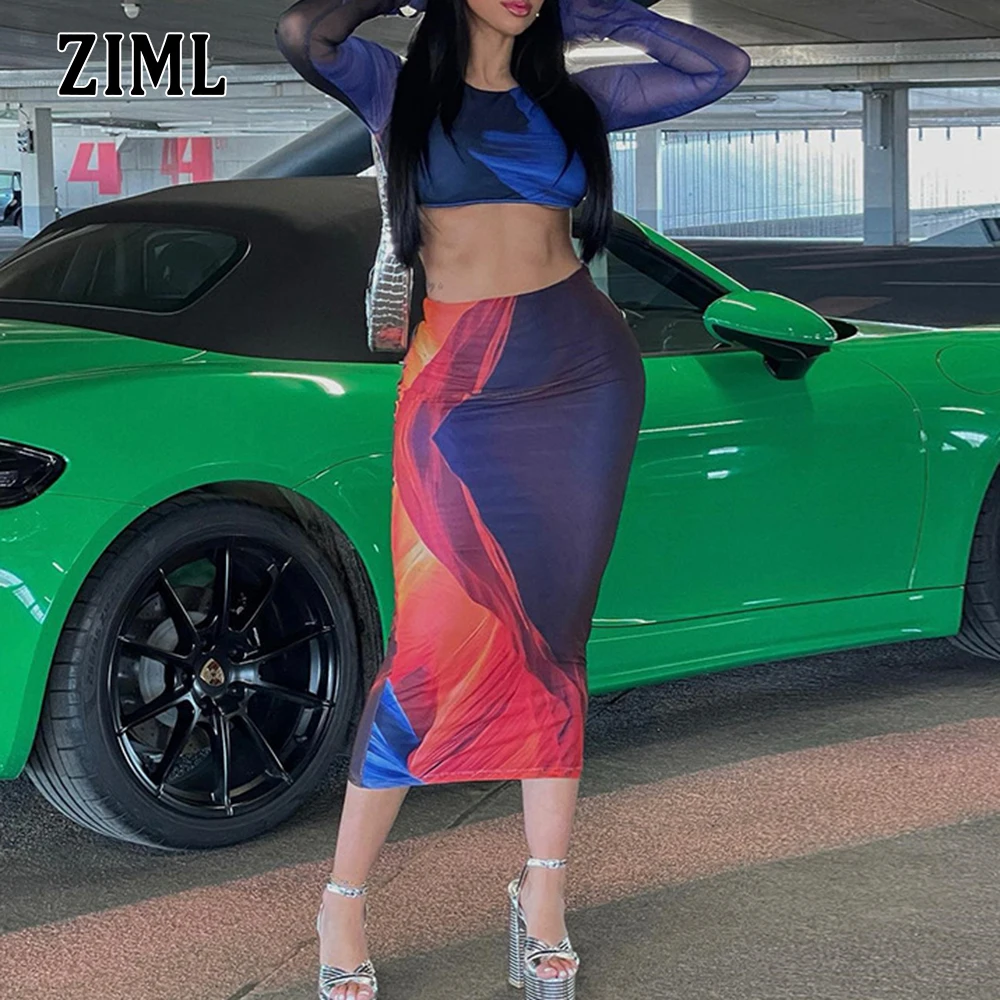 ZIML Hit Color Комплекты из двух предметов для женщин Круглый вырез с длинным рукавом Короткие топы с высокой талией Облегающая юбка Элегантный шикарный комплект Женский новый
ZIML Hit Color Комплекты из двух предметов для женщин Круглый вырез с длинным рукавом Короткие топы с высокой талией Облегающая юбка Элегантный шикарный комплект Женский новый