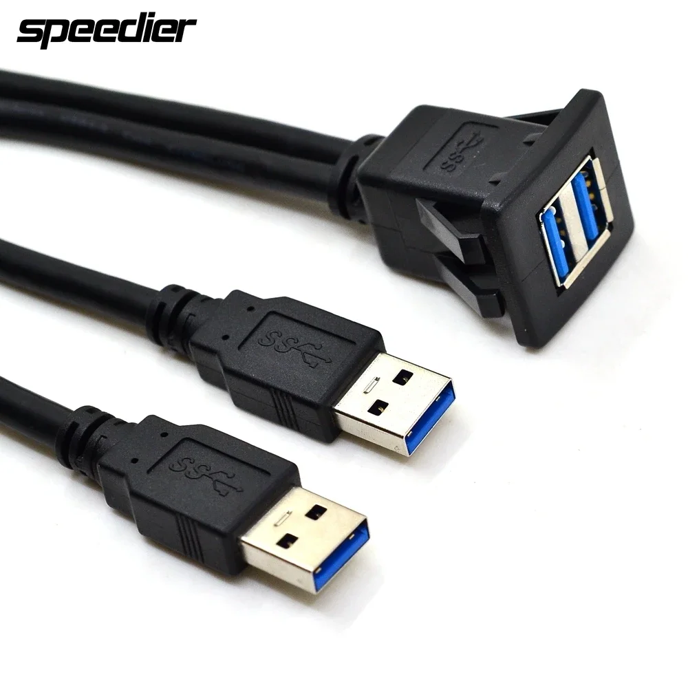 1M Dual Square USB 3.0 Auto Car Flush Mount Male to Female Extension Cord Dashboard Panel Square Audio Line for Motorcycle
1M Dual Square USB 3.0 Auto Car Flush Mount Male to Female Extension Cord Dashboard Panel Square Audio Line for Motorcycle