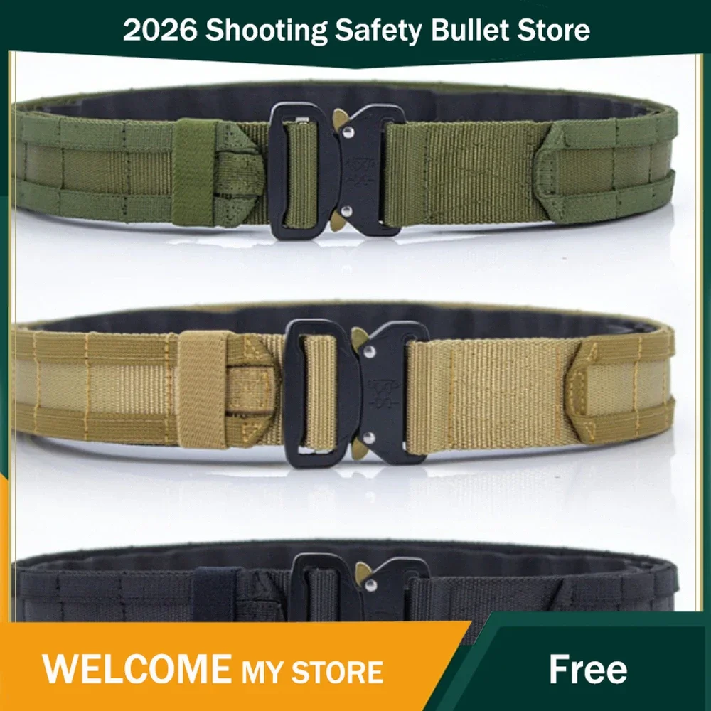 Outdoor adjustable Velcro inner and outer waistband canvas double-layer thickened quick-release socket waist belt
Outdoor adjustable Velcro inner and outer waistband canvas double-layer thickened quick-release socket waist belt