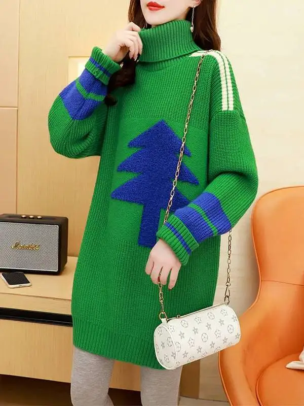 Women's Thiened Midlength Sweater Sweet Sle Long Sve Autumn Winter Warm Faion Ladies' Knitwear Casual Comfortable
Women's Thiened Midlength Sweater Sweet Sle Long Sve Autumn Winter Warm Faion Ladies' Knitwear Casual Comfortable