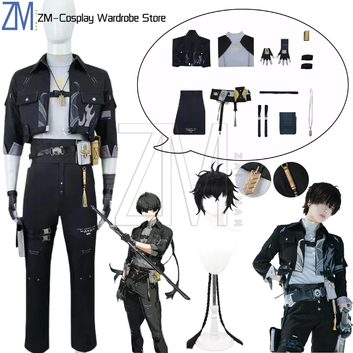 Game Rover Wuthering Waves Cosplay Costume Wig Anime Game WuWa Male XS-3XL Halloween Party Outfits for Men Women Party
Game Rover Wuthering Waves Cosplay Costume Wig Anime Game WuWa Male XS-3XL Halloween Party Outfits for Men Women Party