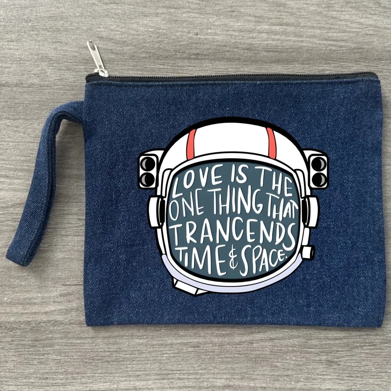 Interstellar Cooper Science Fiction Film Storage Zipper Bag Canvas Denim Cosmetic Bags Travel Perfume Lipstick Pouch 
Interstellar Cooper Science Fiction Film Storage Zipper Bag Canvas Denim Cosmetic Bags Travel Perfume Lipstick Pouch