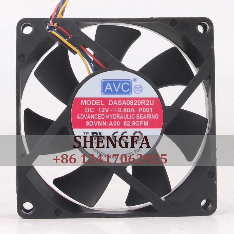 AVC чехол вентилятор с двумя шарикоподшипниками DASA0820R2U 8020 12V 0.60A 80*80*20MM 8CM 4-проводной корпус процессора охлаждающий вентилятор
AVC чехол вентилятор с двумя шарикоподшипниками DASA0820R2U 8020 12V 0.60A 80*80*20MM 8CM 4-проводной корпус процессора охлаждающий вентилятор