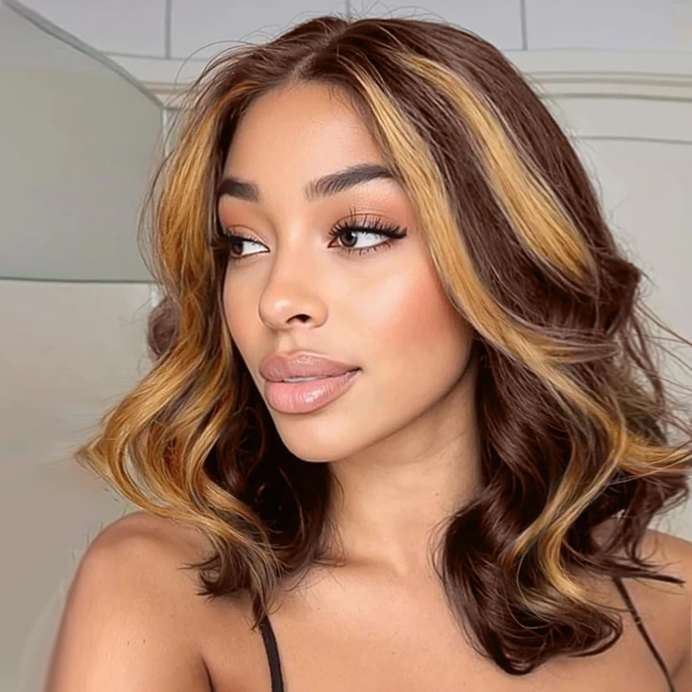 16A 100% Remy Hair P4/27 Highlight Body Wave Bob Wigs Human Hair 13x4 Lace Frontal Human Hair Wigs For Women Brazilian Hair
16A 100% Remy Hair P4/27 Highlight Body Wave Bob Wigs Human Hair 13x4 Lace Frontal Human Hair Wigs For Women Brazilian Hair