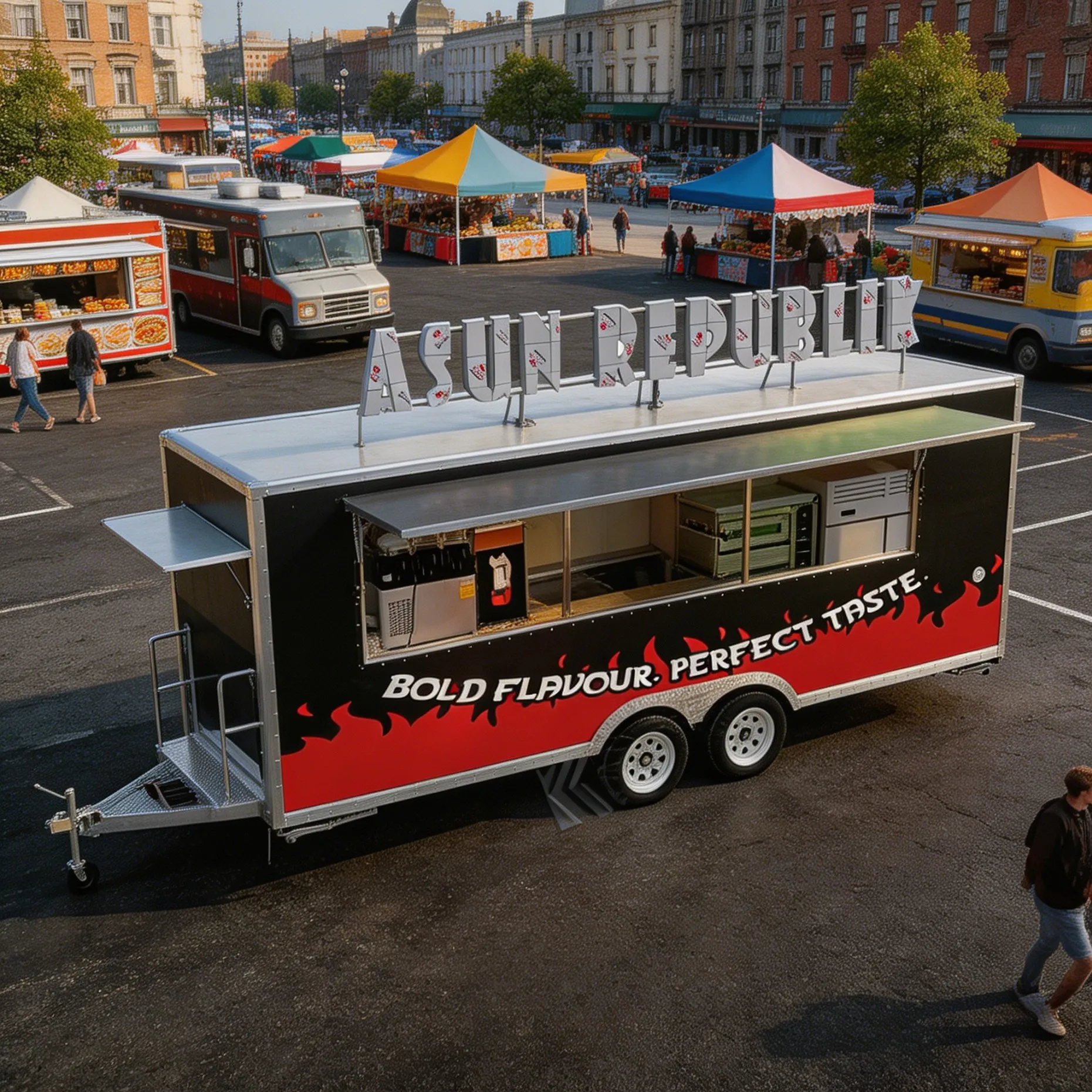 Outdoor Food Trailer for Night & Morning Market Mobile Street Food Cart High Temp Resistant Easy to Clean Suitable for Business
Outdoor Food Trailer for Night & Morning Market Mobile Street Food Cart High Temp Resistant Easy to Clean Suitable for Business