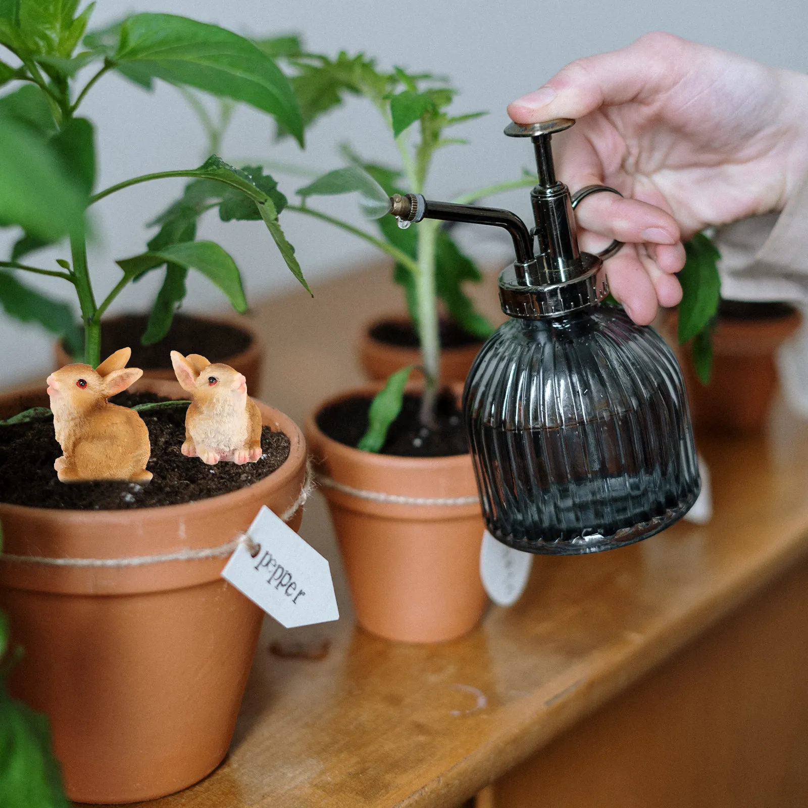 Набор из 3 миниатюрных фигурок кроликов из смолы для декора: украшение для бонсай, мха, микроландшафтов, домашнего офиса, стола, сказочного сада
Набор из 3 миниатюрных фигурок кроликов из смолы для декора: украшение для бонсай, мха, микроландшафтов, домашнего офиса, стола, сказочного сада