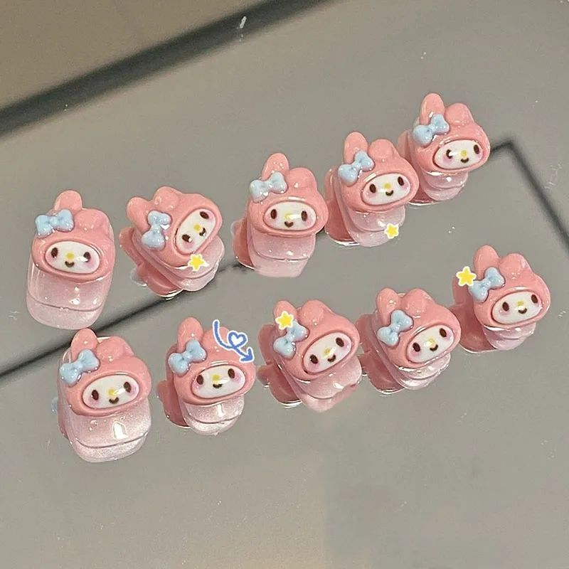 Kawaii girl versatile Japanese cartoon cute Melody three-dimensional short wearable manicure students removable handmade nails
Kawaii girl versatile Japanese cartoon cute Melody three-dimensional short wearable manicure students removable handmade nails