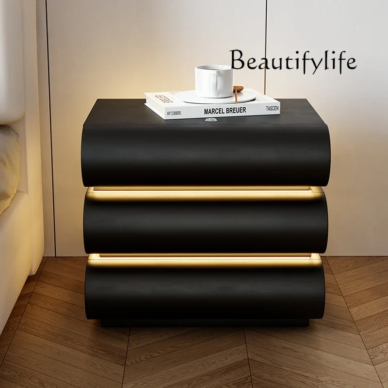 a Cream wind bedside table 360 ° rotating bedside intelligent atmosphere leather storage cabinet modern and simple
a Cream wind bedside table 360 ° rotating bedside intelligent atmosphere leather storage cabinet modern and simple