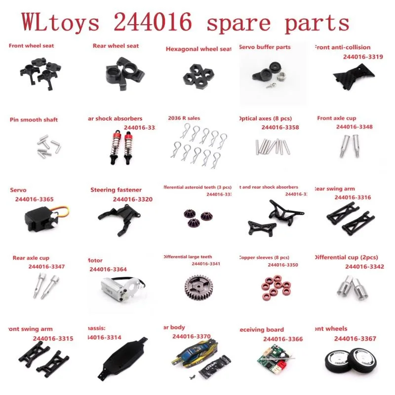 WLtoys 244016 rc remote control car original factory accessories spare parts Dog bone swing arm car shell motor servo
WLtoys 244016 rc remote control car original factory accessories spare parts Dog bone swing arm car shell motor servo