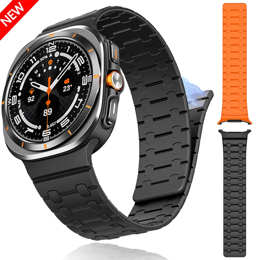 Silicone Strap for Samsung Galaxy Watch Ultra 47mm Sport Bracelet Magnetic Wristband for Galaxy Watch 8-7 Ultra 47mm Accessories
Silicone Strap for Samsung Galaxy Watch Ultra 47mm Sport Bracelet Magnetic Wristband for Galaxy Watch 8-7 Ultra 47mm Accessories