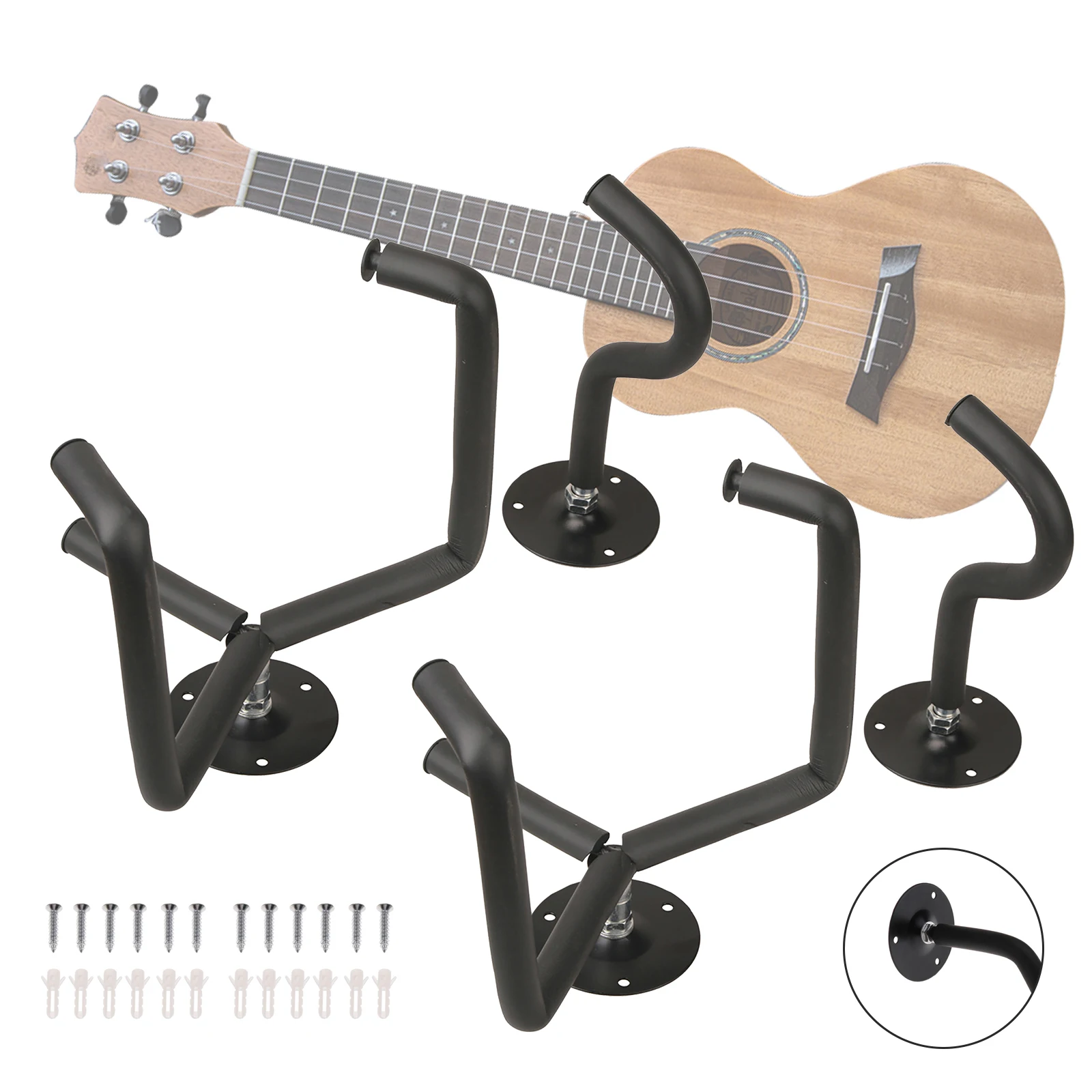 Guitar Hanger Set with Wall Mount, Adjustable Guitar Hook, Foam Protected Wall Mount for Acoustic, Electric
Guitar Hanger Set with Wall Mount, Adjustable Guitar Hook, Foam Protected Wall Mount for Acoustic, Electric