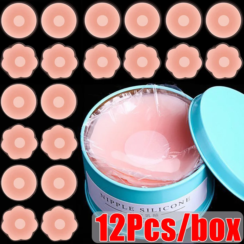 12pcs with Box Silicone Nipple Cover Reusable for Women Breast Petals Invisible Lift Sticker Patch Adhesive Bras Pads Pasties
12pcs with Box Silicone Nipple Cover Reusable for Women Breast Petals Invisible Lift Sticker Patch Adhesive Bras Pads Pasties