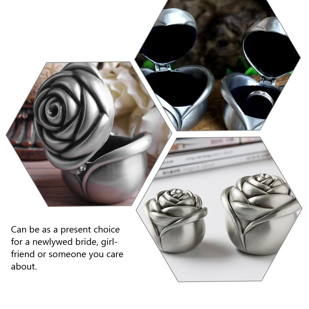 European Style Rose Bud Jewelry Box Lovers Zinc Alloy Wool Ring Holder for Women
European Style Rose Bud Jewelry Box Lovers Zinc Alloy Wool Ring Holder for Women