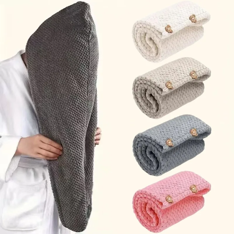 Solid Color Hair Towel Extra Large Wrap Quick Dry Hair Towel Wrap with Elastic Band Ultra Absorbent Soft Hair Towel Wrap Turban
Solid Color Hair Towel Extra Large Wrap Quick Dry Hair Towel Wrap with Elastic Band Ultra Absorbent Soft Hair Towel Wrap Turban