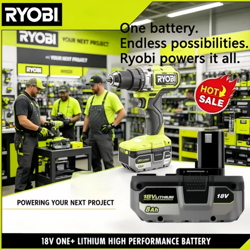 General Use 18V Li-ion Battery, Universal Replacement for RYOBI New Version, No Memory Effect, Fit for P104 P107 P108 RB18L20
General Use 18V Li-ion Battery, Universal Replacement for RYOBI New Version, No Memory Effect, Fit for P104 P107 P108 RB18L20