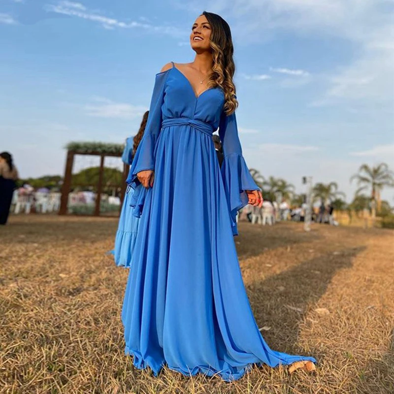 BridalAffairV-Neck Long Puff Sleeves Prom Dress 2022 Boho Beach Party Chiffon Dress Backless A Line Formal Dress Robe De Soiree
BridalAffairV-Neck Long Puff Sleeves Prom Dress 2022 Boho Beach Party Chiffon Dress Backless A Line Formal Dress Robe De Soiree