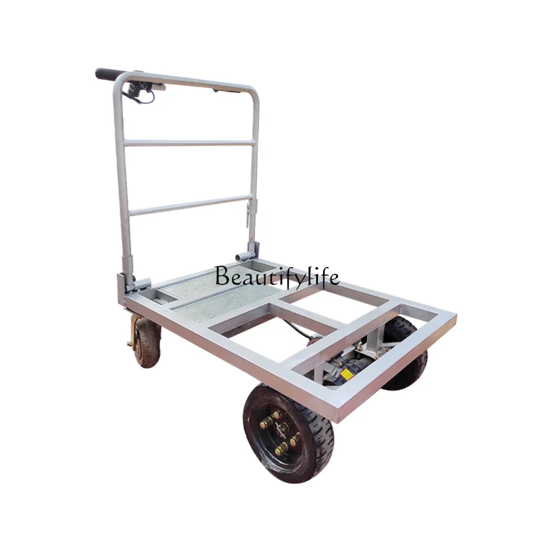 Electric hand push, transport, fold into elevator, climb and pull cargo flatbed truck
Electric hand push, transport, fold into elevator, climb and pull cargo flatbed truck