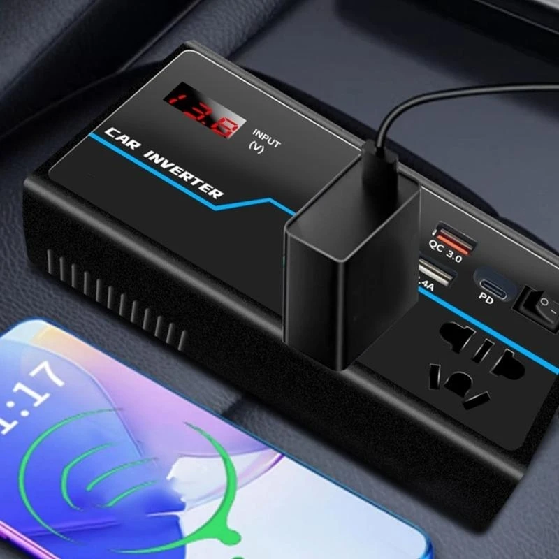 Car Power Inverter High Efficiency Car Inverter 12V/24V to 110V/220V Digital Display for Efficient Energy Conversion X37F
Car Power Inverter High Efficiency Car Inverter 12V/24V to 110V/220V Digital Display for Efficient Energy Conversion X37F