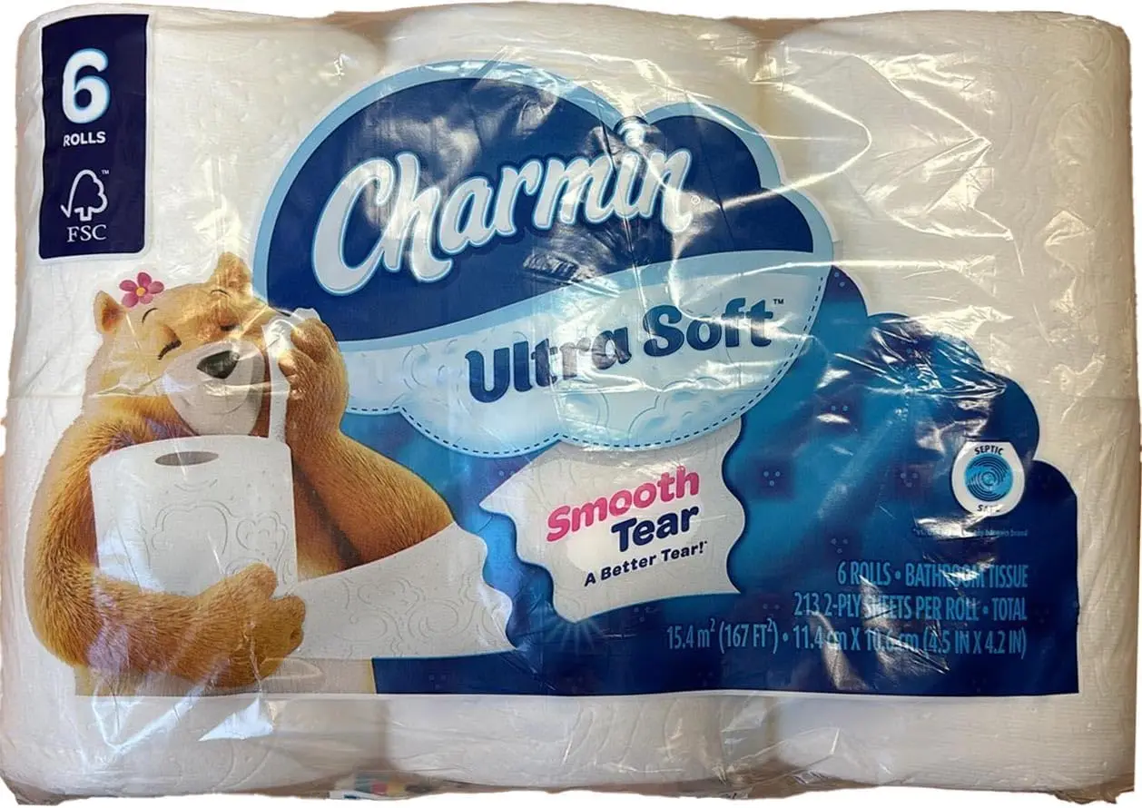 Ultra Soft Toilet Paper 6 Rolls 213 Sheets Each for Home Use
Ultra Soft Toilet Paper 6 Rolls 213 Sheets Each for Home Use