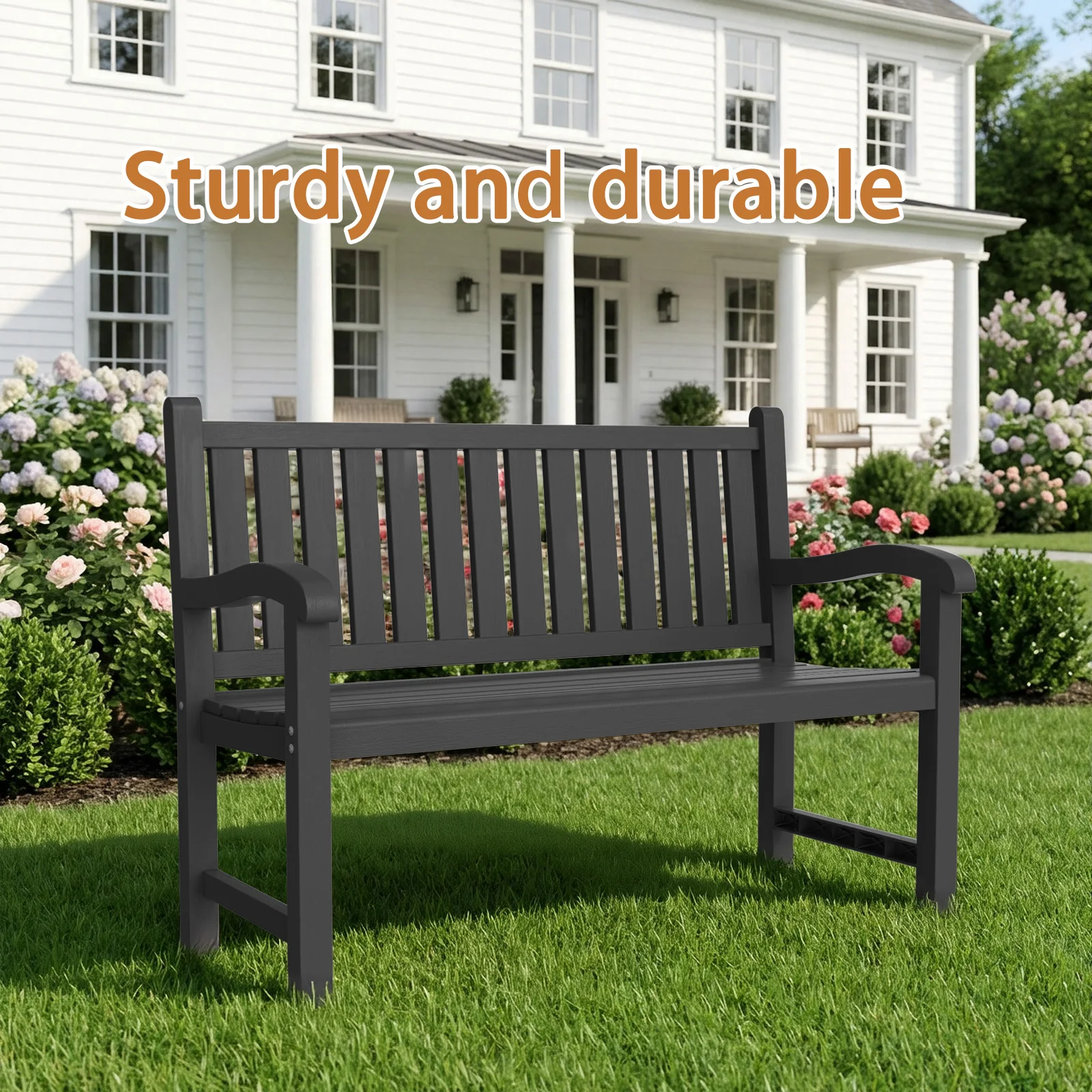 47.87" Waterproof PP Resin Outdoor Patio Bench, 500LBS Capacity All-Weather Garden Porch Bench with Armrests
47.87" Waterproof PP Resin Outdoor Patio Bench, 500LBS Capacity All-Weather Garden Porch Bench with Armrests