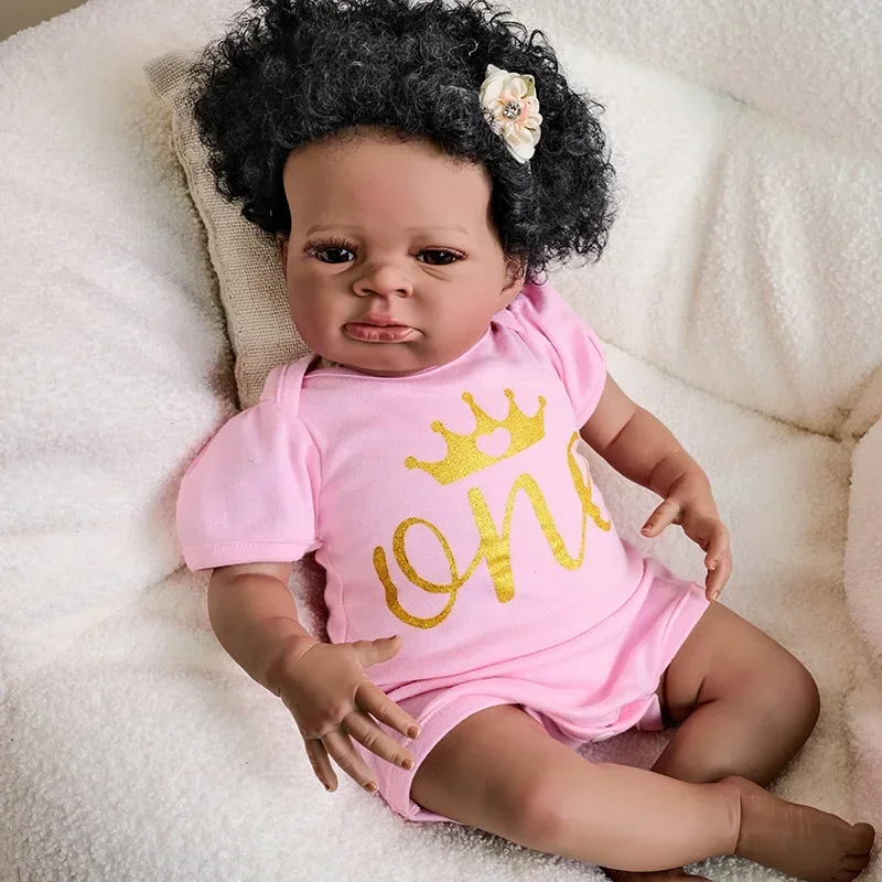 19inch Lanny Awake Dark Skin Soft Cloth Body Lifelike Reborn Baby Doll Multiple Layers Painting 3D Skin Hand-Rooted Hair
19inch Lanny Awake Dark Skin Soft Cloth Body Lifelike Reborn Baby Doll Multiple Layers Painting 3D Skin Hand-Rooted Hair