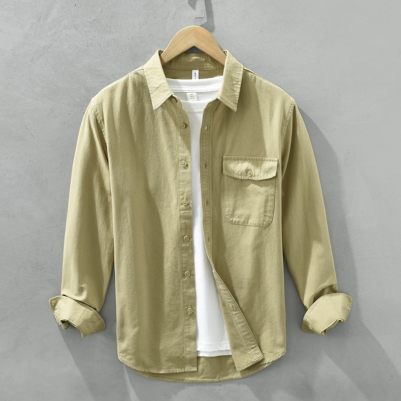 New Stylish Long Sleeve Casual 100% Cotton Shirt Men Brand Trend Comfortable Solid Top Clothing With Pocket Chemise Homme
New Stylish Long Sleeve Casual 100% Cotton Shirt Men Brand Trend Comfortable Solid Top Clothing With Pocket Chemise Homme