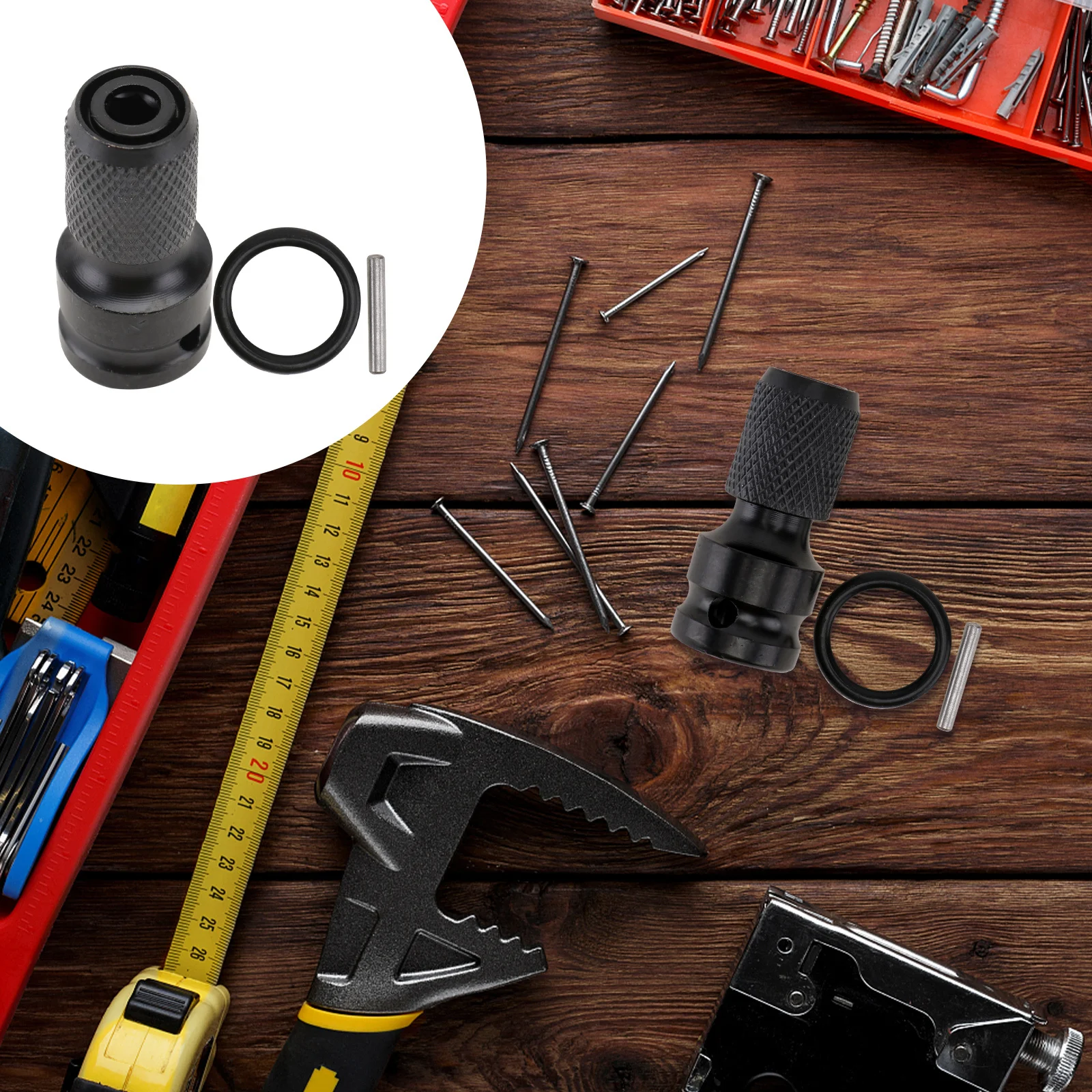 2set 2Sets Black Converter For Electric Wrench 1/2 Inch Drill Chuck Conversion Kit Steel Wrench Accessory Tool
2set 2Sets Black Converter For Electric Wrench 1/2 Inch Drill Chuck Conversion Kit Steel Wrench Accessory Tool