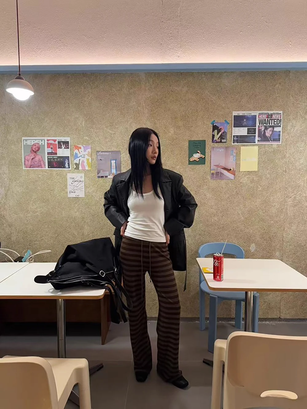 High Waist Flared Pants Women's Stripe Pattern Korean Style Versatile Casual Trousers Autumn Season Ladies Fashion Commute Style
High Waist Flared Pants Women's Stripe Pattern Korean Style Versatile Casual Trousers Autumn Season Ladies Fashion Commute Style