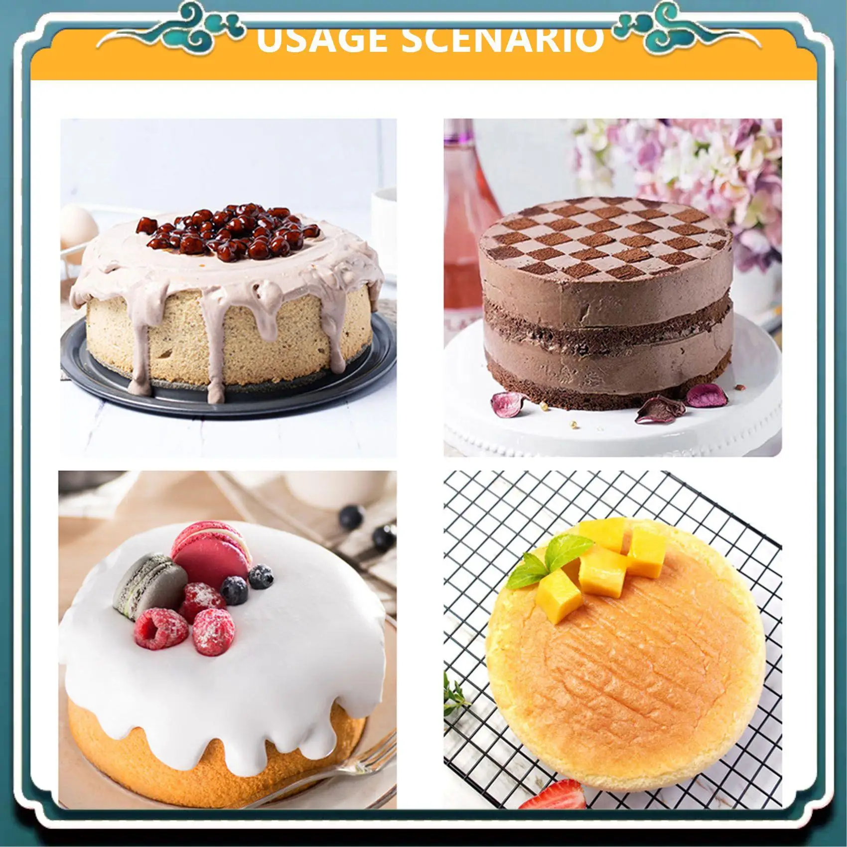Premium 4Pcs/Set Cake Pan For Baking Removable Bottom Non-Stick Springform Cheesecake Pan Leakproof Round Cake Mold Cake Pan Set
Premium 4Pcs/Set Cake Pan For Baking Removable Bottom Non-Stick Springform Cheesecake Pan Leakproof Round Cake Mold Cake Pan Set