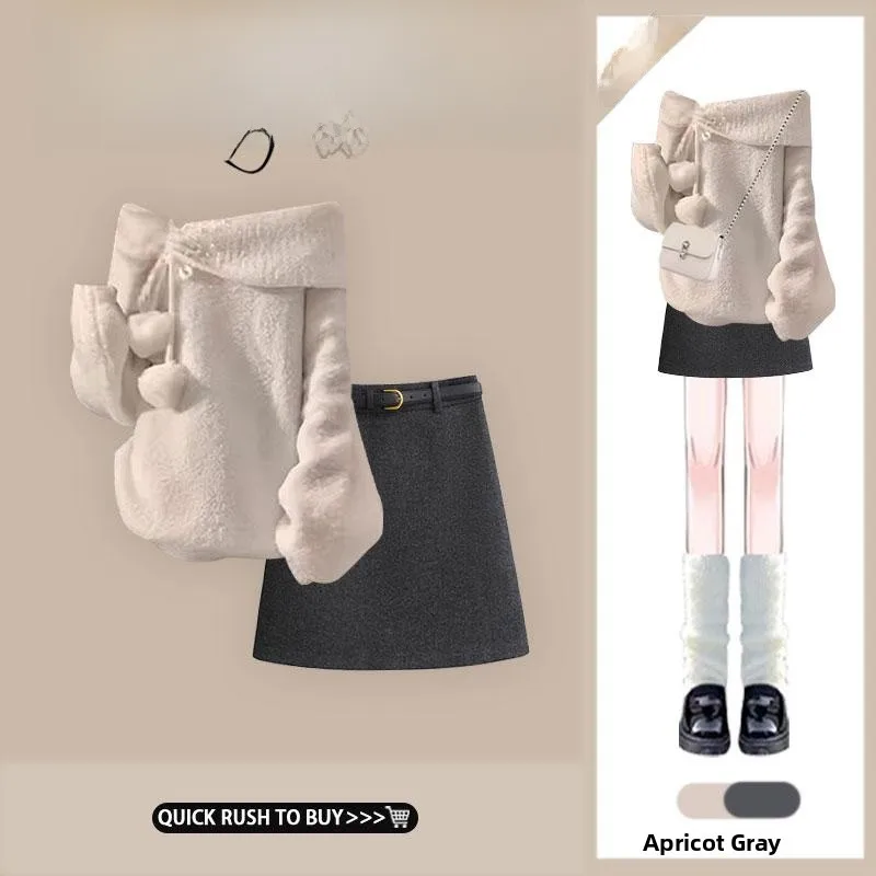 Ladies Lazy One-Shoulder Knitted Sweater High Waist Skirt Set Autumn Fashion Casual Outfit Long Sleeve High Neck Top
Ladies Lazy One-Shoulder Knitted Sweater High Waist Skirt Set Autumn Fashion Casual Outfit Long Sleeve High Neck Top