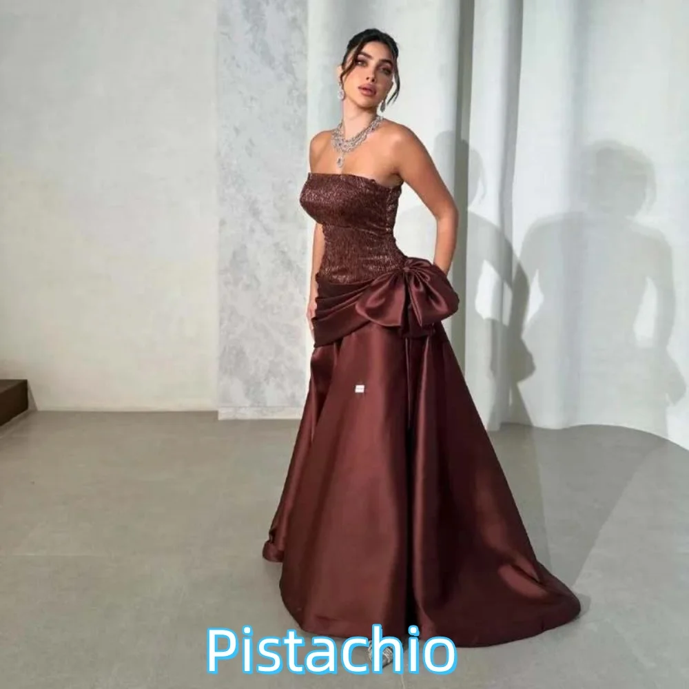 Изысканное женское платье для выпускного вечера без бретелек по индивидуальному заказу, очаровательное вечернее платье русалки длиной до пола, женское вечернее платье с бантом 
Изысканное женское платье для выпускного вечера без бретелек по индивидуальному заказу, очаровательное вечернее платье русалки длиной до пола, женское вечернее платье с бантом