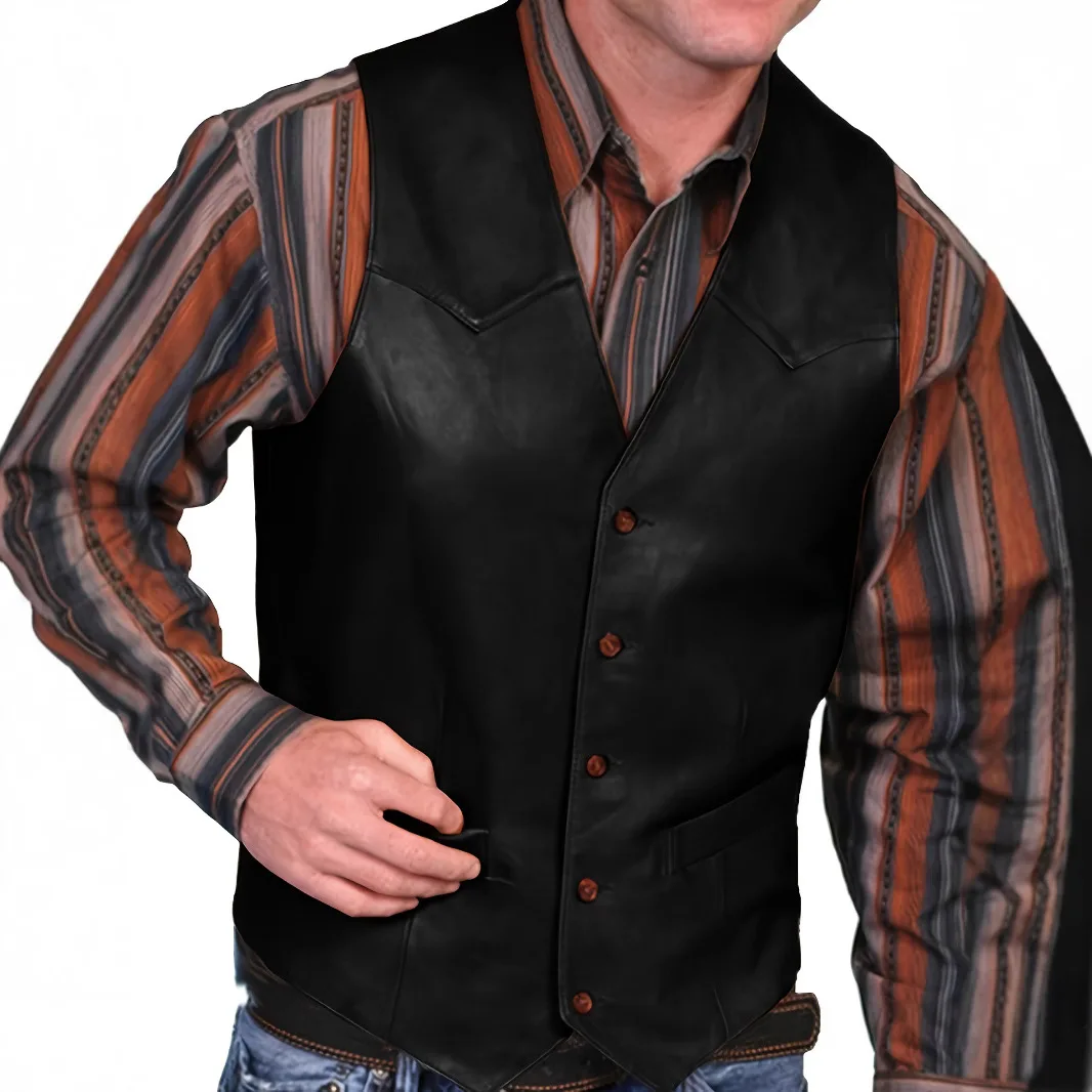Vintage Business Men's Sleeveless Vest Casual Retro Solid Color V-neck Button Western Style Fashion Suit Vest for Men
Vintage Business Men's Sleeveless Vest Casual Retro Solid Color V-neck Button Western Style Fashion Suit Vest for Men