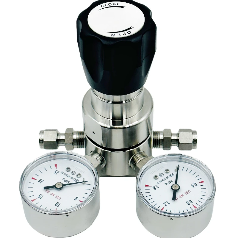 High quality, reduced pressure regulator, medium flow pressure relief valve 1/4 for analyzing high purity gases
High quality, reduced pressure regulator, medium flow pressure relief valve 1/4 for analyzing high purity gases