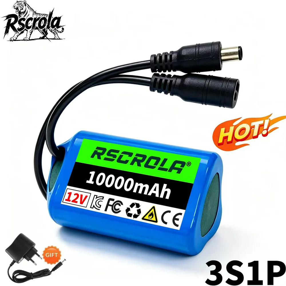 12V 10000mAh Rechargeable Lithium Ion Battery Pack 3S1P with BMS Protection for LED Strip Light Toy Car Security System
12V 10000mAh Rechargeable Lithium Ion Battery Pack 3S1P with BMS Protection for LED Strip Light Toy Car Security System
