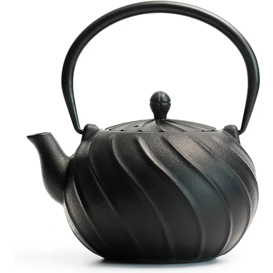 Stovetop Tea Kettle with Infuser for Loose Leaf and Tea Bags Japanese Cast Iron Design Coated with Enameled Interior for 40 oz
Stovetop Tea Kettle with Infuser for Loose Leaf and Tea Bags Japanese Cast Iron Design Coated with Enameled Interior for 40 oz
