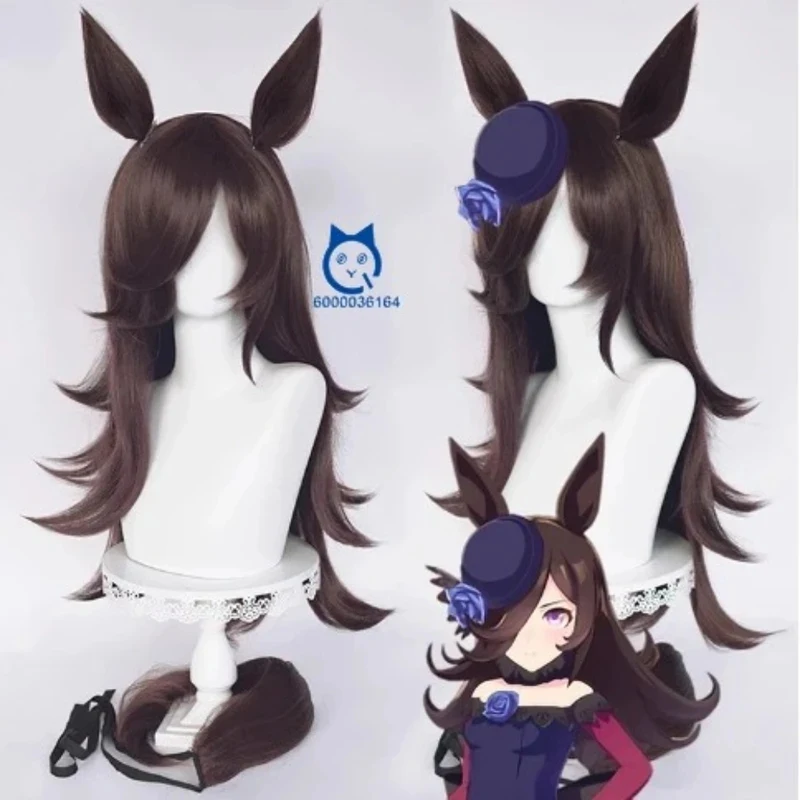ABC123Rice Shower Cosplay Wig with Ears Tail Anime Umamusume Pretty Derby 75cm Long Wave Brown Heat Resistant Synthetic x,3;b'2.
ABC123Rice Shower Cosplay Wig with Ears Tail Anime Umamusume Pretty Derby 75cm Long Wave Brown Heat Resistant Synthetic x,3;b'2.