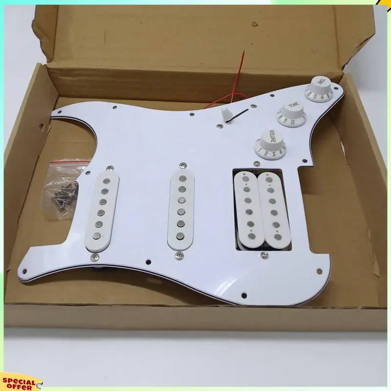 TURE 2X Electric Guitar Pickguard Pickups Loaded Prewired Scratchplate Assembly 11 Hole SSH White
TURE 2X Electric Guitar Pickguard Pickups Loaded Prewired Scratchplate Assembly 11 Hole SSH White