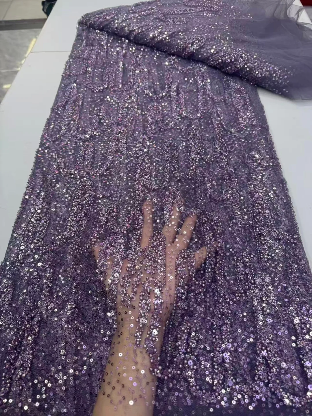 Luxury French 2026 Hand-Embroidered Beaded Lace Fabric 5 Yards African Nigerian Sequins Lace Fabric Bridal Party Dresses
Luxury French 2026 Hand-Embroidered Beaded Lace Fabric 5 Yards African Nigerian Sequins Lace Fabric Bridal Party Dresses