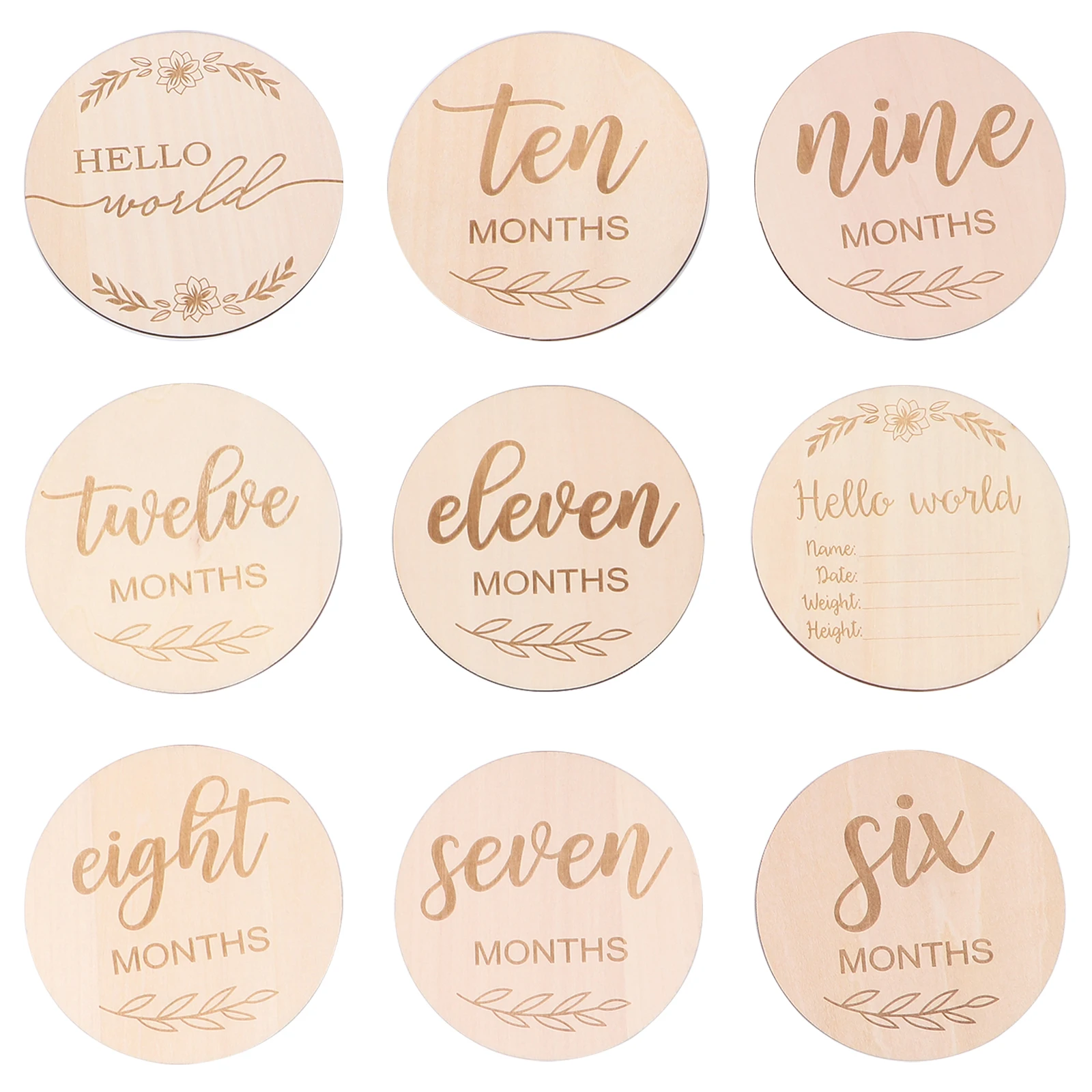 14pcs Monthly Wooden Cards Natural Wood Baby Milestone Prop Circle Discs Photo Signs Newborn Gift Environmental Friendly
14pcs Monthly Wooden Cards Natural Wood Baby Milestone Prop Circle Discs Photo Signs Newborn Gift Environmental Friendly