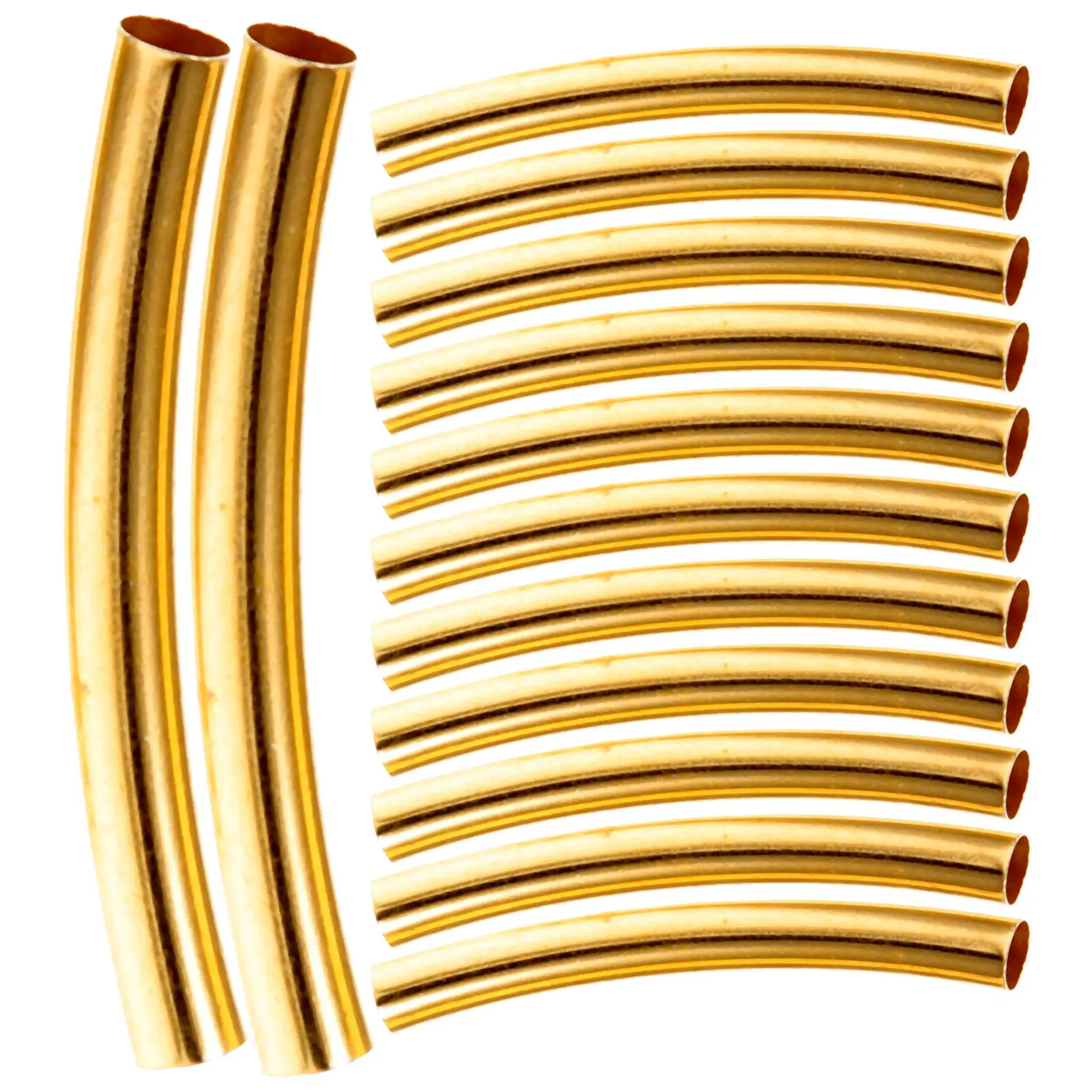 100Pcs Metal Curved Tube Beads Connector for Jewelry Making DIY Bracelet Stringing Craft Projects Accessories
100Pcs Metal Curved Tube Beads Connector for Jewelry Making DIY Bracelet Stringing Craft Projects Accessories
