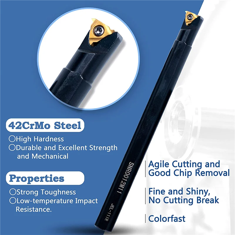 Lathe Thread Tool Lathe Threading Tool Set 21 Pieces - 7 Pcs 1/2Inch Turning Shank Boring Bars with 14 Pcs Indexable Carbide Ins
Lathe Thread Tool Lathe Threading Tool Set 21 Pieces - 7 Pcs 1/2Inch Turning Shank Boring Bars with 14 Pcs Indexable Carbide Ins