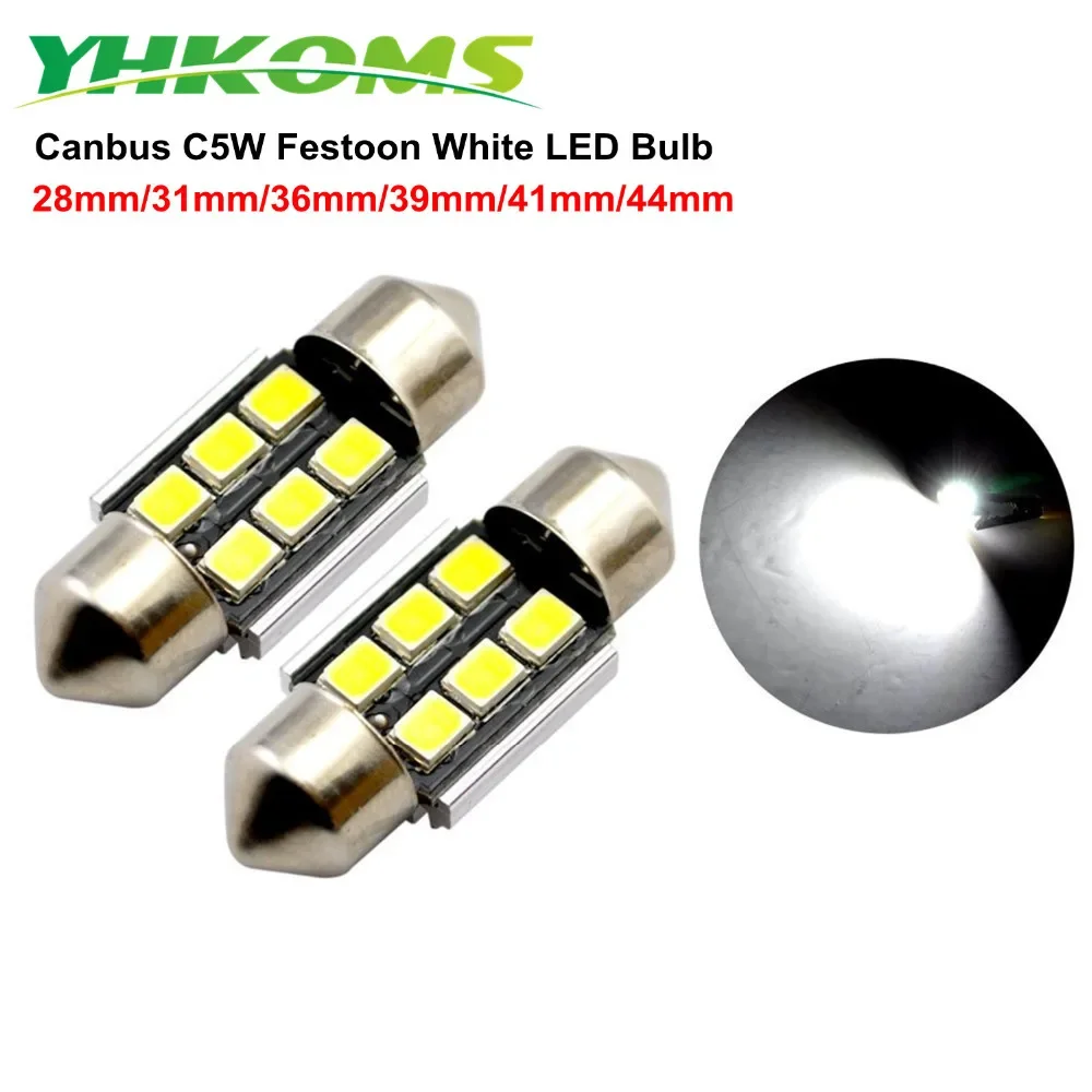 YHKOMS Festoon Bulbs Canbus 28MM 31MM 36MM 39MM 41MM 44MM For Car Interior License Plate Dome Trunk Lights Pack Of 2 Pieces
YHKOMS Festoon Bulbs Canbus 28MM 31MM 36MM 39MM 41MM 44MM For Car Interior License Plate Dome Trunk Lights Pack Of 2 Pieces