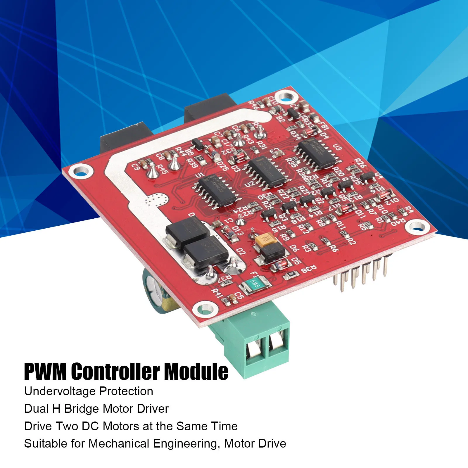 1PC DC Motor Driver Module DC 6.5V‑27V 7A 160W 2 Way Dual H Bridge Speed Control Motor Regulator Board
1PC DC Motor Driver Module DC 6.5V‑27V 7A 160W 2 Way Dual H Bridge Speed Control Motor Regulator Board